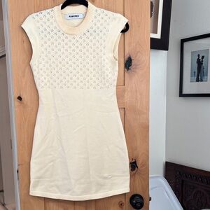 Rumored Cream Knit Sweater Dress small